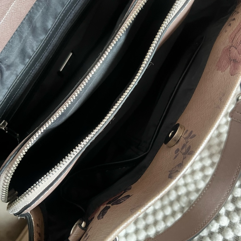 Guess Floral Shoulder Bag and Wallet - Pink and Gray - Picture 6 of 9